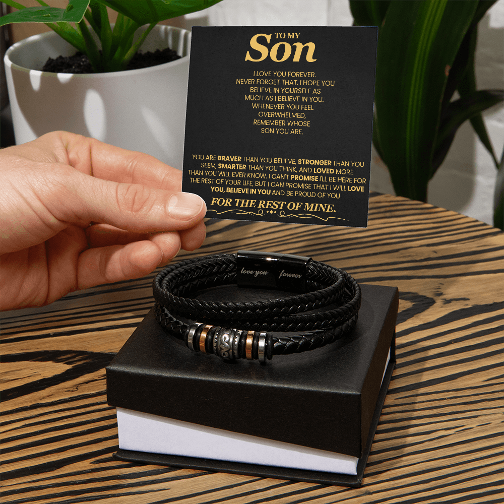 You Are Braver Than You Believe Love You Forever Bracelet To Son