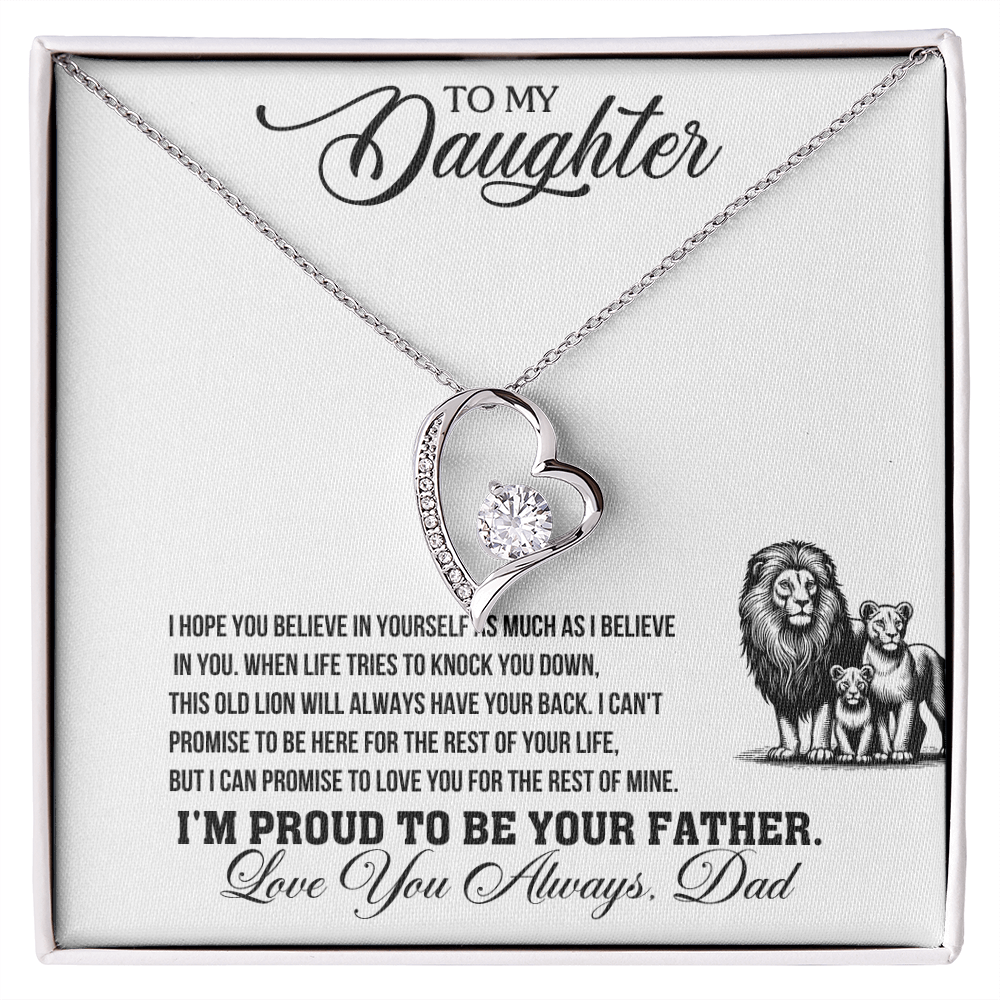 I Hope you Believe in Yourself Daughter From Dad Forever Love Necklace