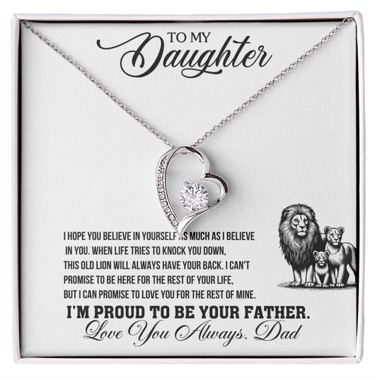 I Hope you Believe in Yourself Daughter From Dad Forever Love Necklace