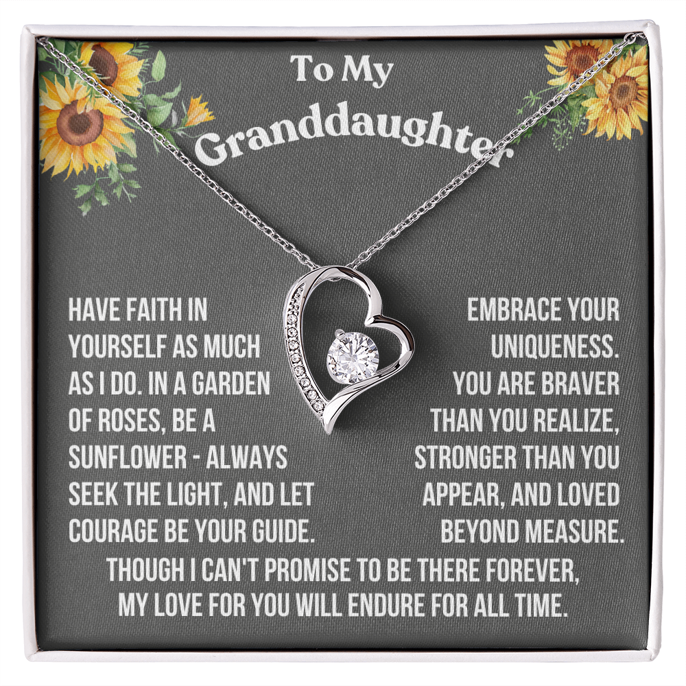 Granddaughter Have Faith In Yourself As Much As I Do Forever Love Necklace From Grandparent