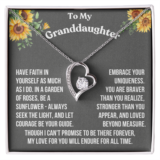 Granddaughter Have Faith In Yourself As Much As I Do Forever Love Necklace From Grandparent