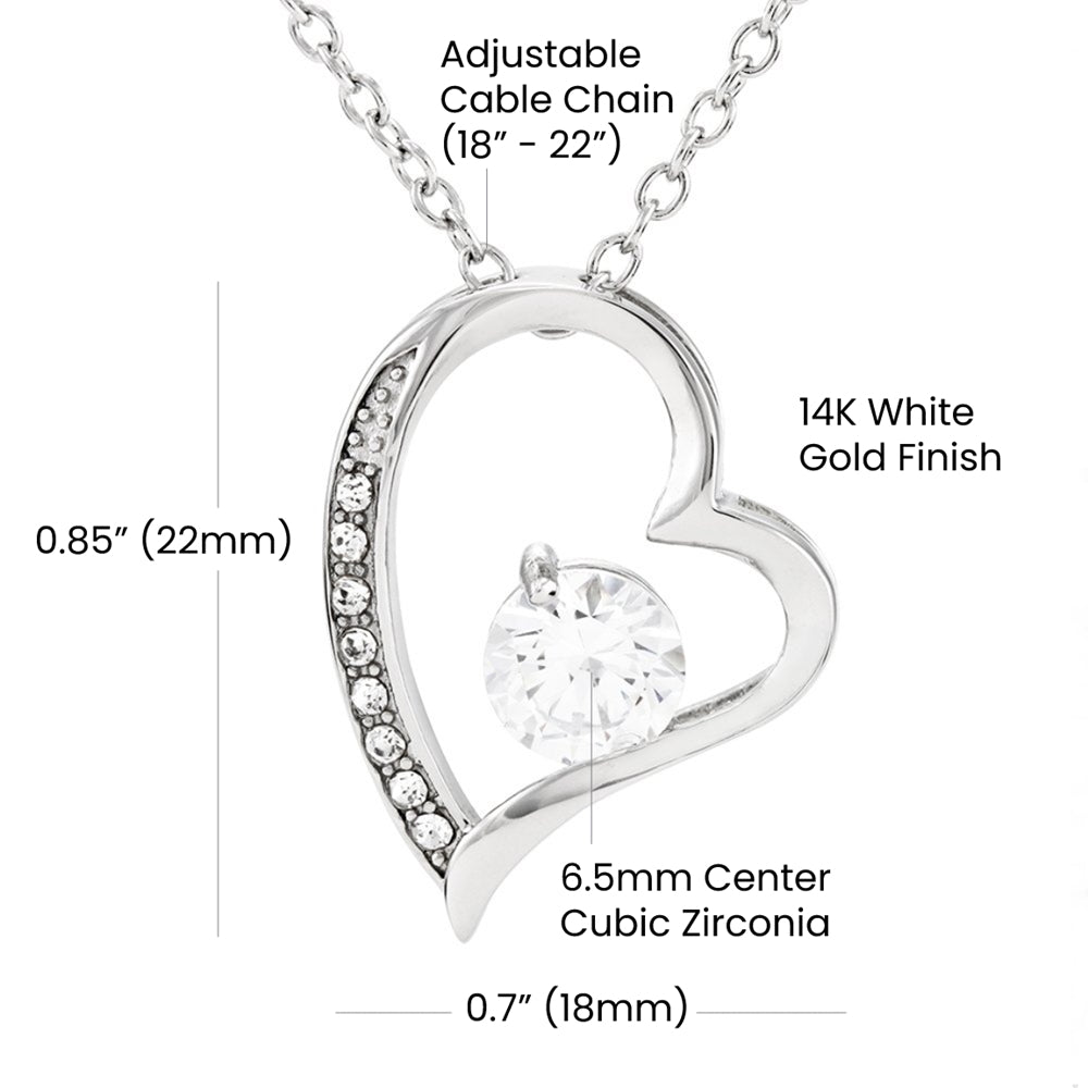 My Beloved Mom Forever Love Necklace Gift for Mother's Day, Birthday or Just To Say I Love You