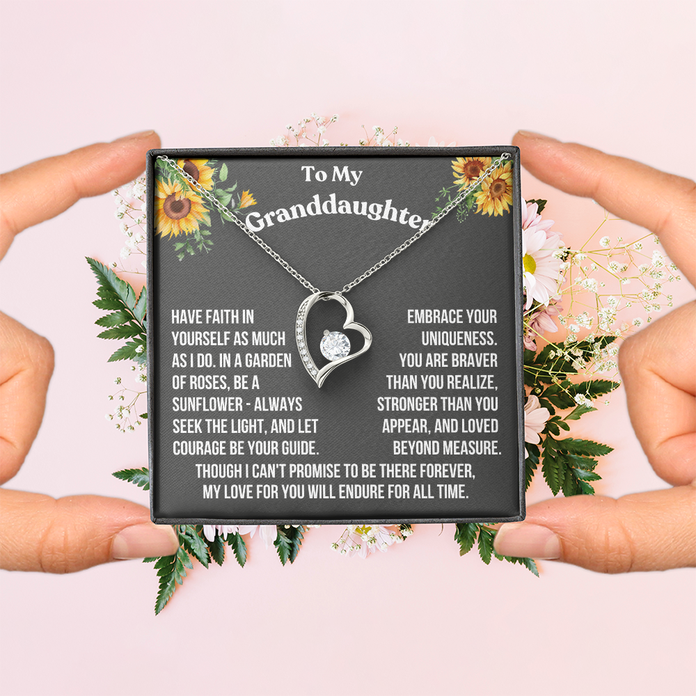 Granddaughter Have Faith In Yourself As Much As I Do Forever Love Necklace From Grandparent