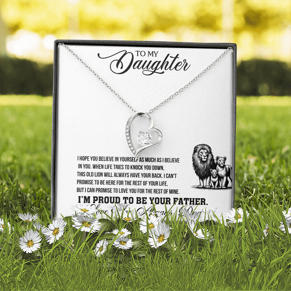 I Hope you Believe in Yourself Daughter From Dad Forever Love Necklace