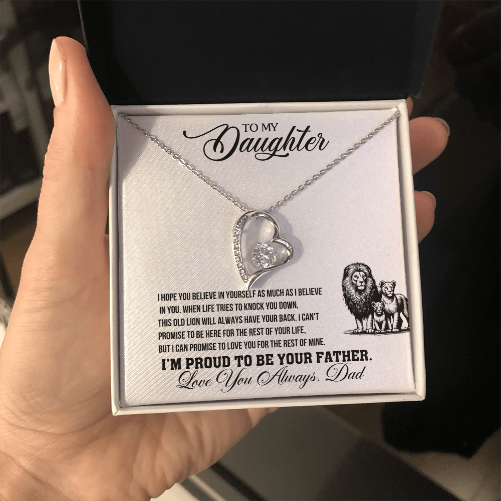 I Hope you Believe in Yourself Daughter From Dad Forever Love Necklace