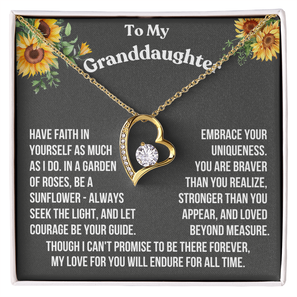 Granddaughter Have Faith In Yourself As Much As I Do Forever Love Necklace From Grandparent