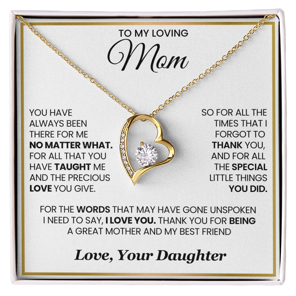 Mom Forever Necklace  For All The Times I Forgot to Say Thank You