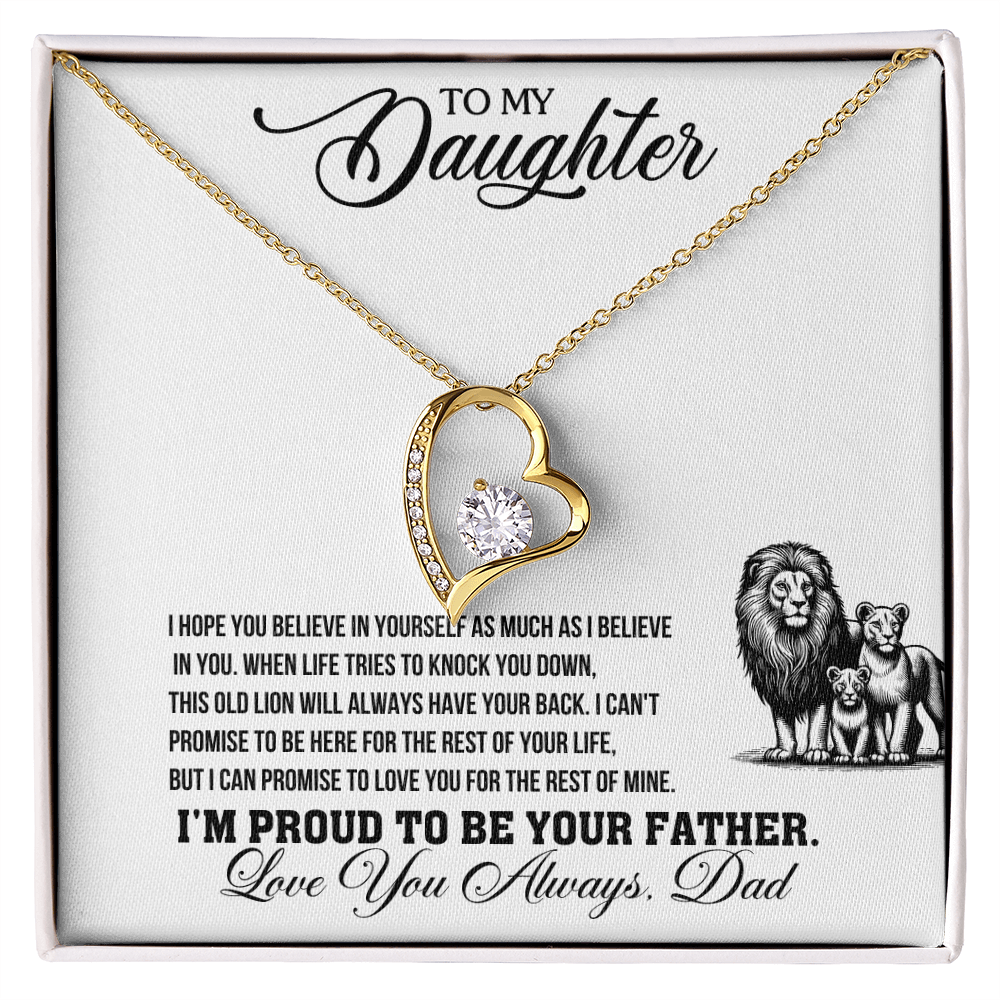 I Hope you Believe in Yourself Daughter From Dad Forever Love Necklace