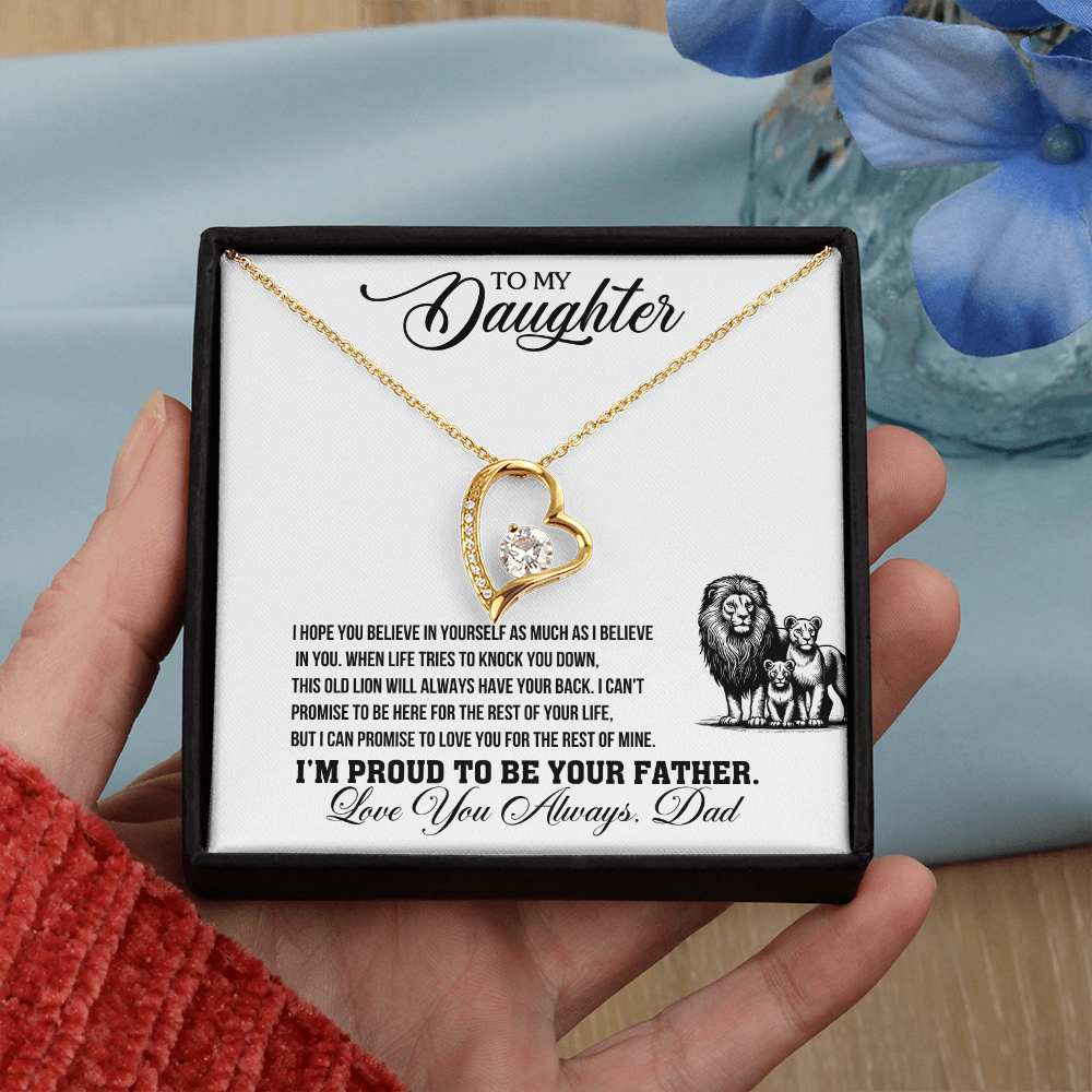I Hope you Believe in Yourself Daughter From Dad Forever Love Necklace