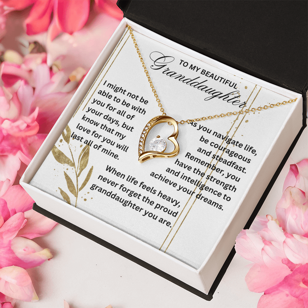 Granddaughter When Life Feels Heavy Never Forget Forever Love Necklace