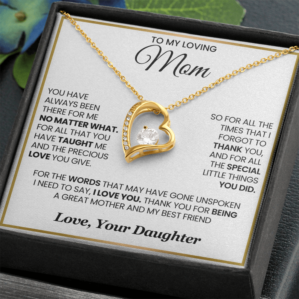 Mom Forever Necklace  For All The Times I Forgot to Say Thank You