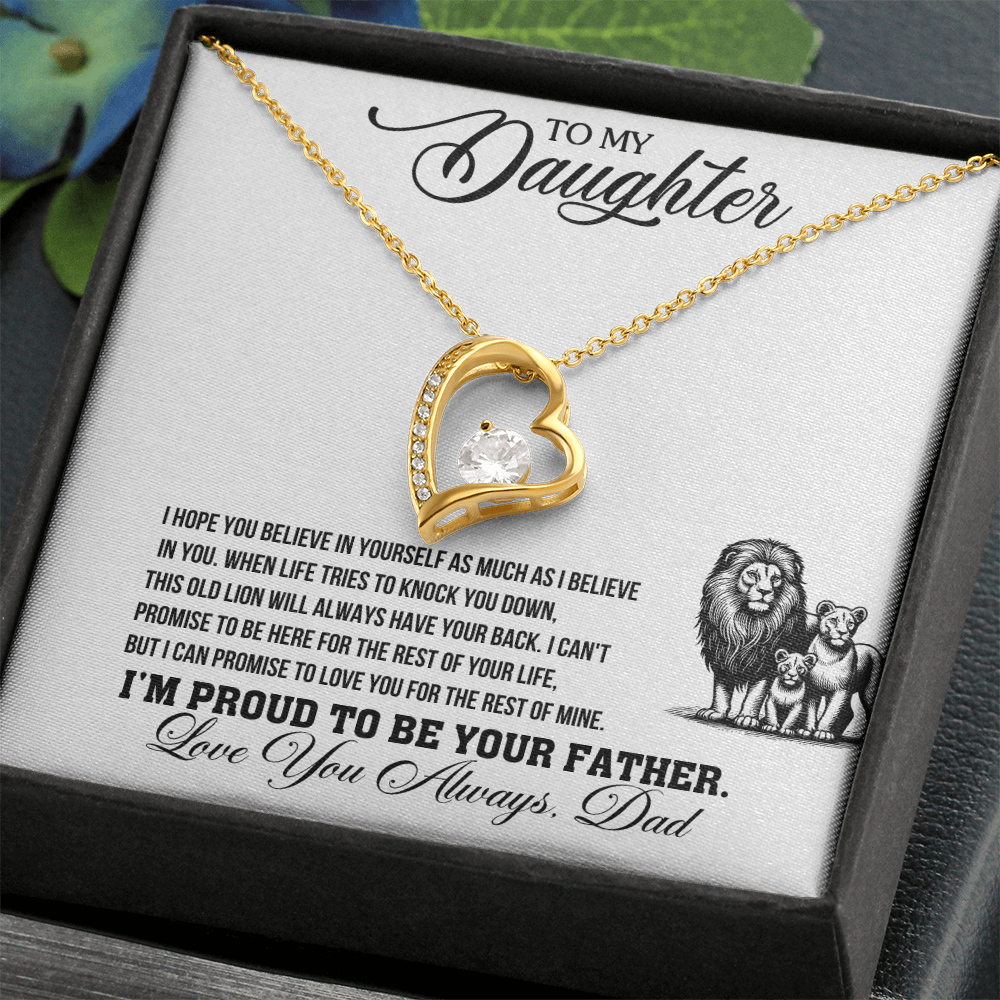 I Hope you Believe in Yourself Daughter From Dad Forever Love Necklace