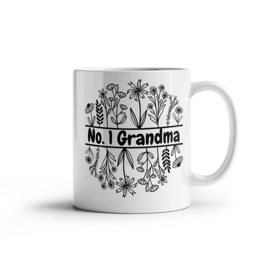 No. 1 Grandma 15 Ounce Coffee Mug Gift for Mothers Day or Birthday