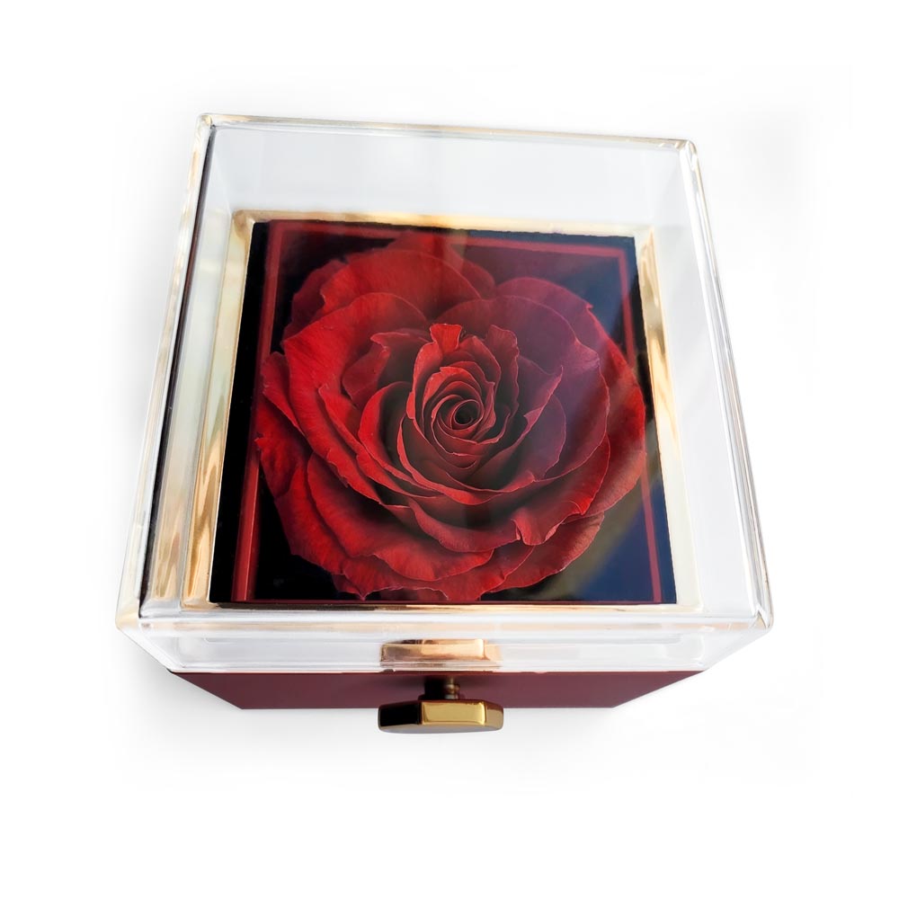 I Am So Glad God Gave Me You As My Mom Love Knot Necklace With Rotating Rose Gift Box