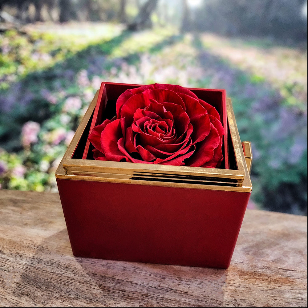 I Am So Glad God Gave Me You As My Mom Love Knot Necklace With Rotating Rose Gift Box