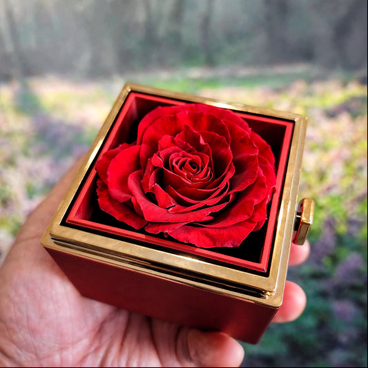 I Am So Glad God Gave Me You As My Mom Love Knot Necklace With Rotating Rose Gift Box