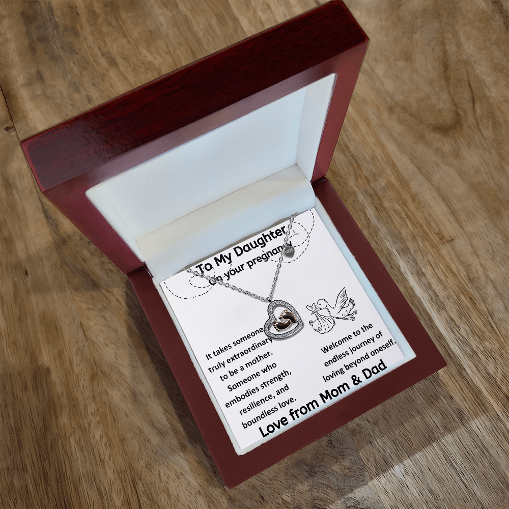 It Takes Someone Truly Extraordinary To Be A Mother Daughter From Parents  Baby Feet Heart Necklace