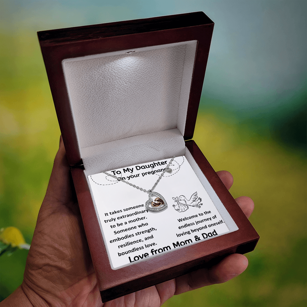 It Takes Someone Truly Extraordinary To Be A Mother Daughter From Parents  Baby Feet Heart Necklace