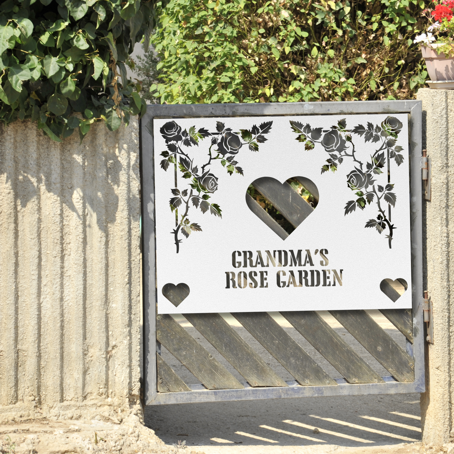 PSERSONALIZED Metal Wall Art - Grandma’s Rose Garden
