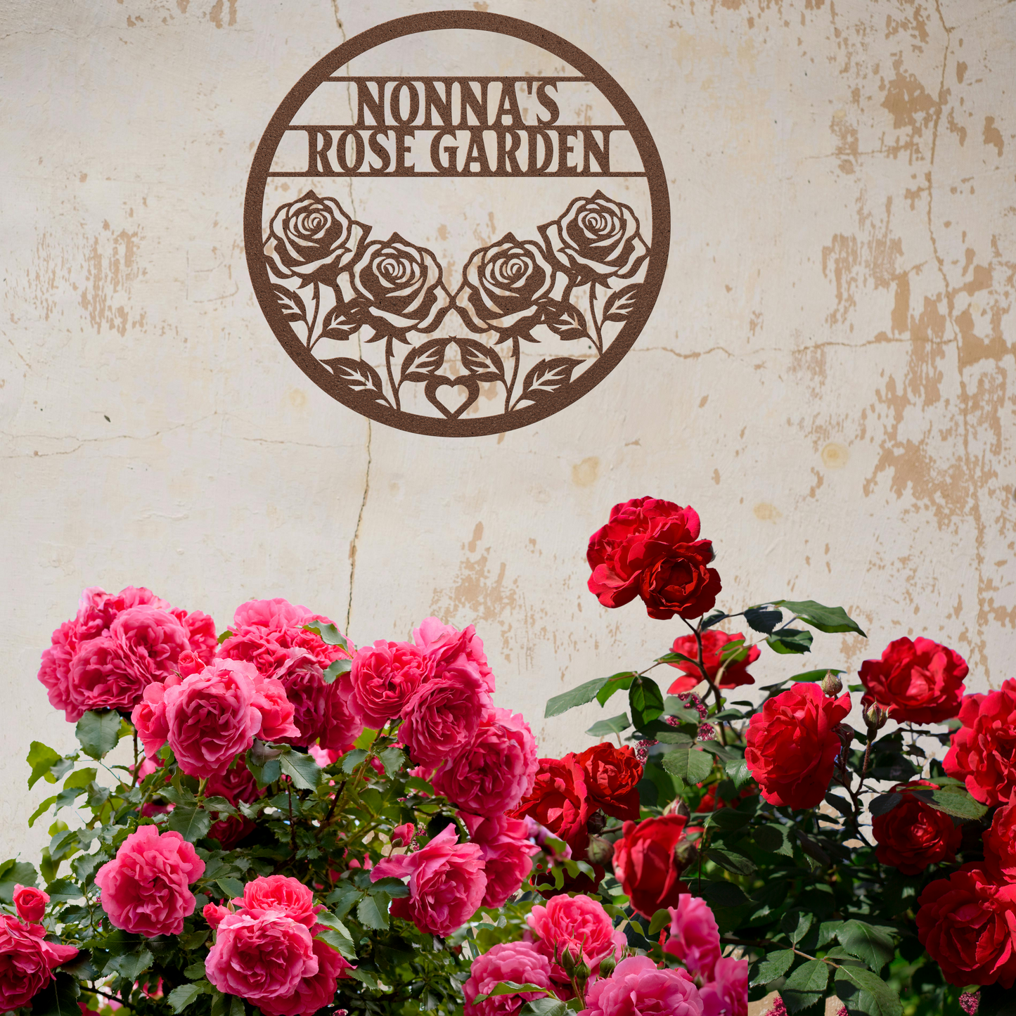 PERSONALIZED Metal Wall Art - Nonna's Rose Garden