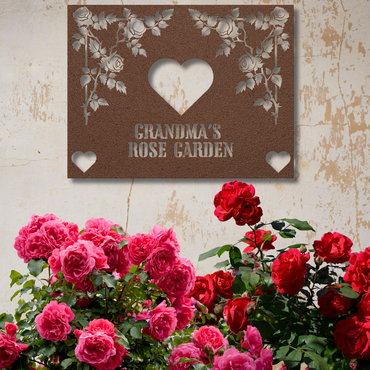 PSERSONALIZED Metal Wall Art - Grandma’s Rose Garden