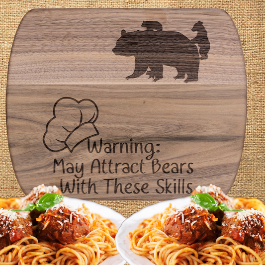 Unique Funny Camping Cutting Board May Attract Bears