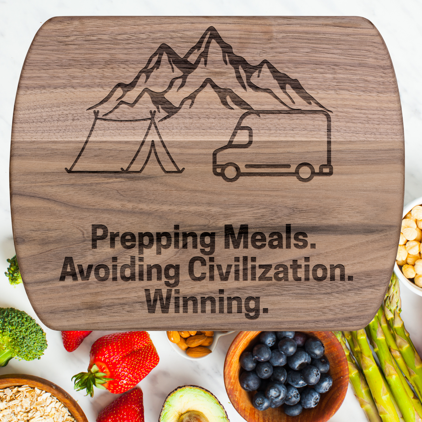 Unique Camping Cutting Board Avoiding Civilization