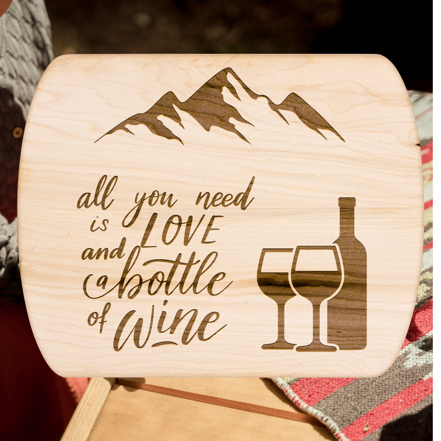 Funny Camping Cutting Board All You Need is Love