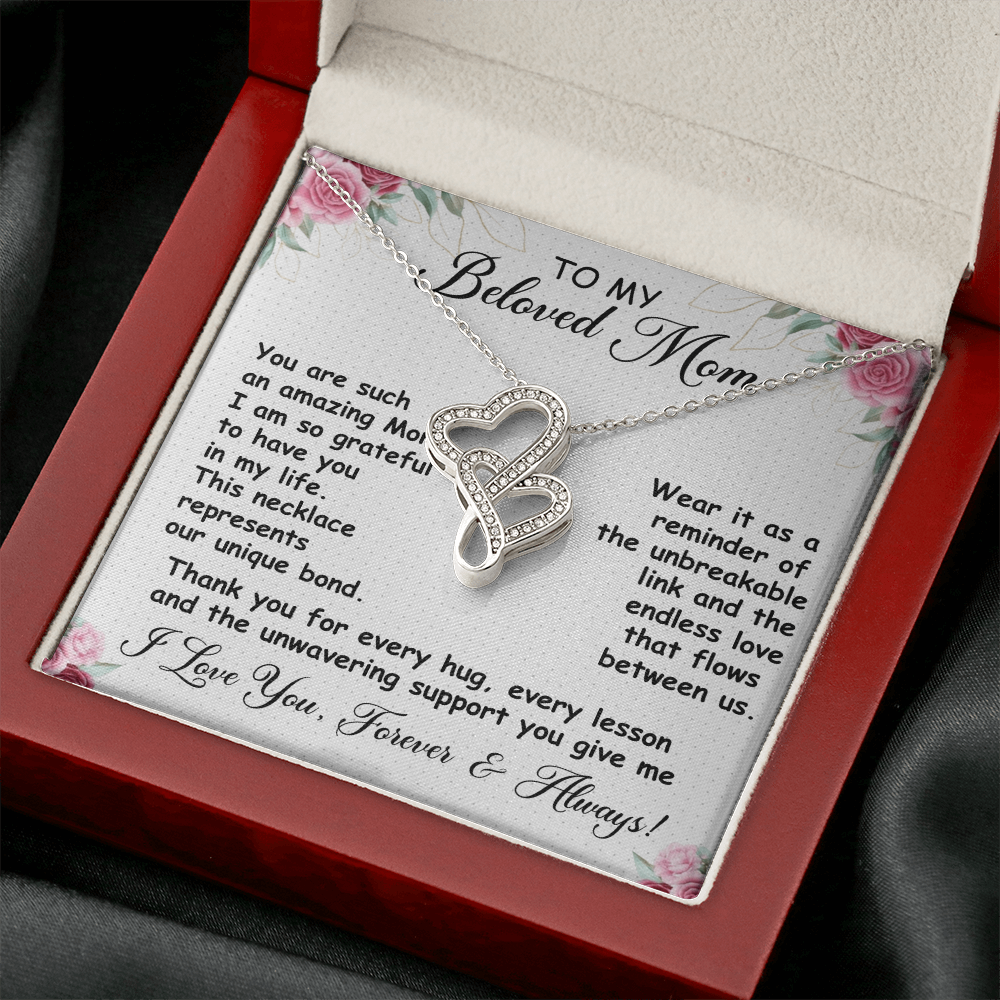 My Beloved Mom Heart-To-Heart Pendant Necklace You Are Such An Amazing Mom