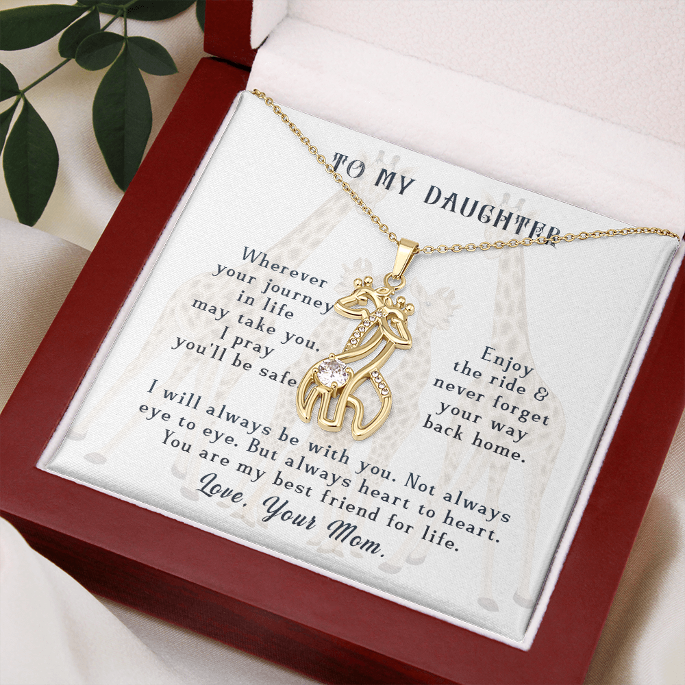 To My Daughter Necklace, Wherever Your Journey In Life May Take You - Necklace