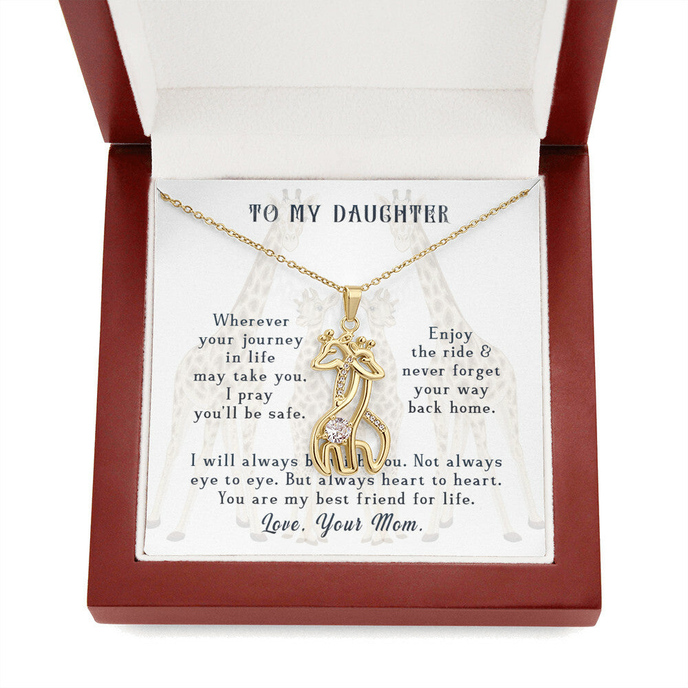To My Daughter Necklace, Wherever Your Journey In Life May Take You - Necklace