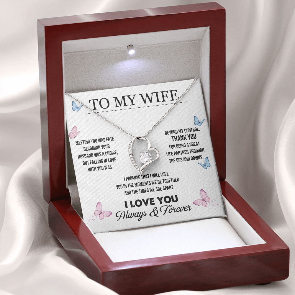 Meeting You Was Fate I Love You Always & Forever - Forever Love Necklace For Wife