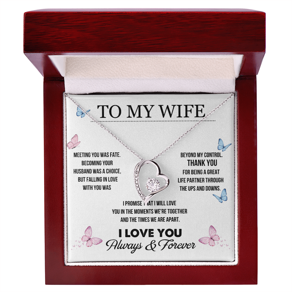 Meeting You Was Fate I Love You Always & Forever - Forever Love Necklace For Wife