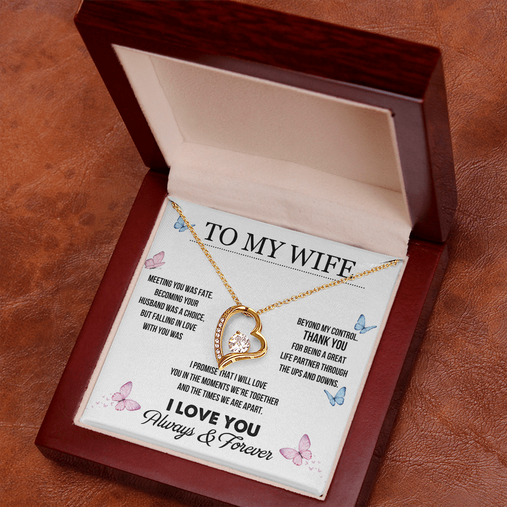Meeting You Was Fate I Love You Always & Forever - Forever Love Necklace For Wife