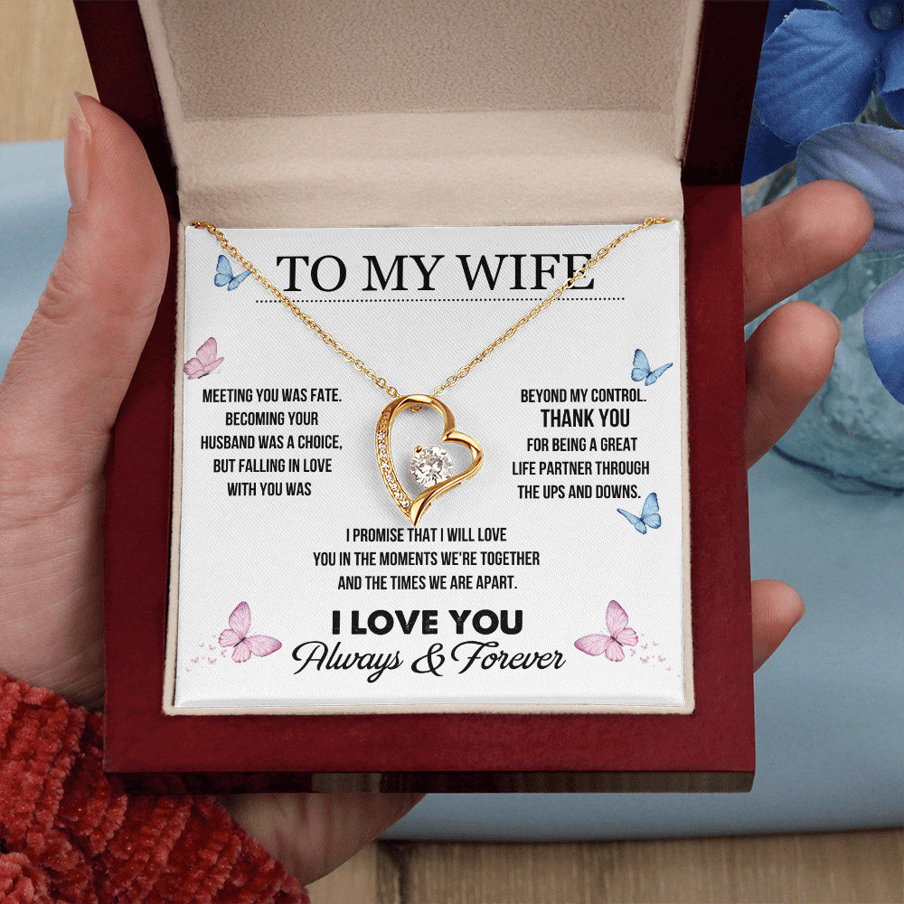 Meeting You Was Fate I Love You Always & Forever - Forever Love Necklace For Wife