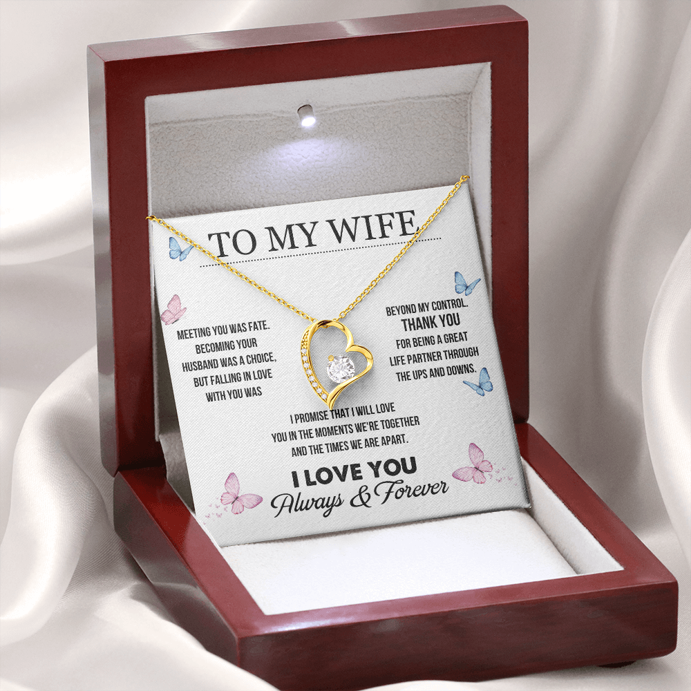 Meeting You Was Fate I Love You Always & Forever - Forever Love Necklace For Wife