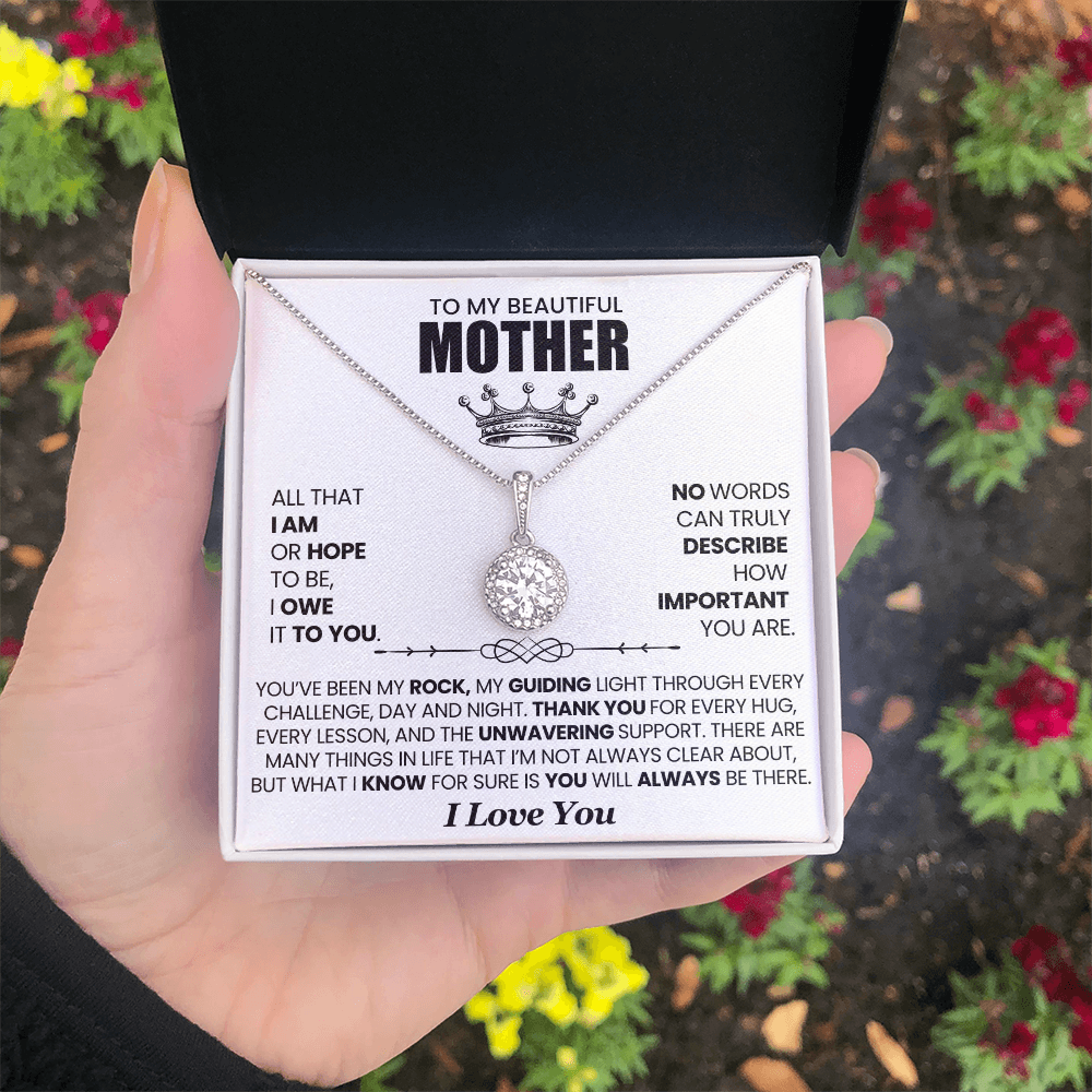 My Beautiful Mother Eternal Hope Necklace You've Been My Rock