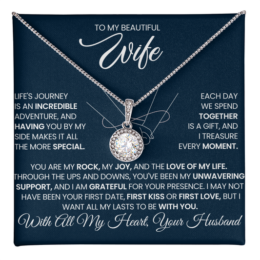 Beautiful Wife Incredible Adventure You are My Rock & The Love Of My Life Eternal Hope Necklace