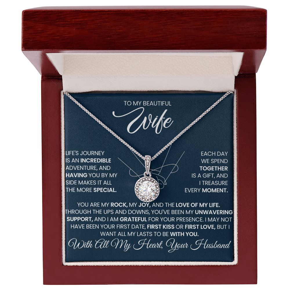 Beautiful Wife Incredible Adventure You are My Rock & The Love Of My Life Eternal Hope Necklace