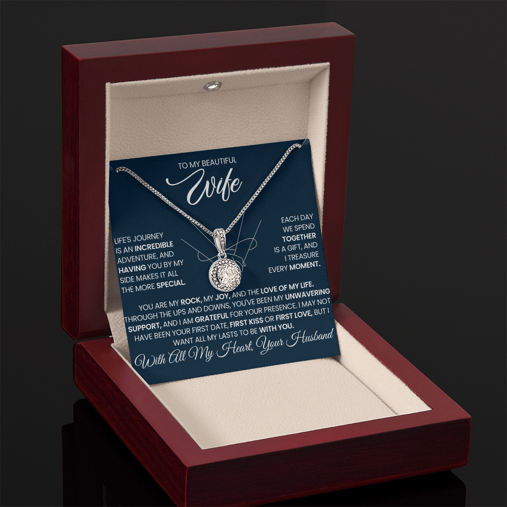 Beautiful Wife Incredible Adventure You are My Rock & The Love Of My Life Eternal Hope Necklace