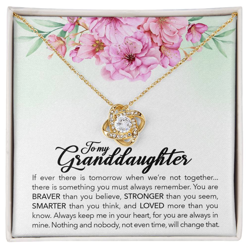 To My Granddaughter Necklace, Always Keep Me In Your Heart