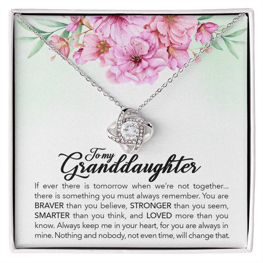To My Granddaughter Necklace, Always Keep Me In Your Heart