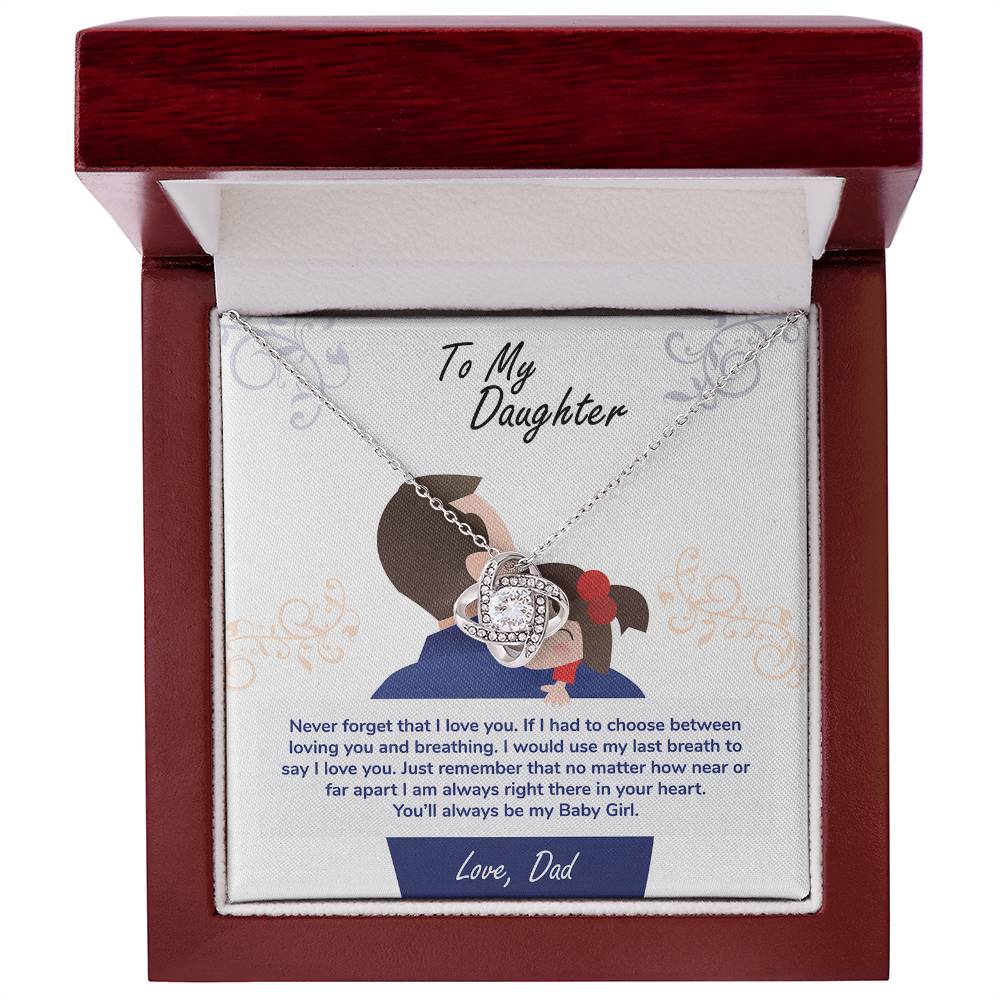 To My Daughter Necklace, You_ll Always Be My Baby Girl
