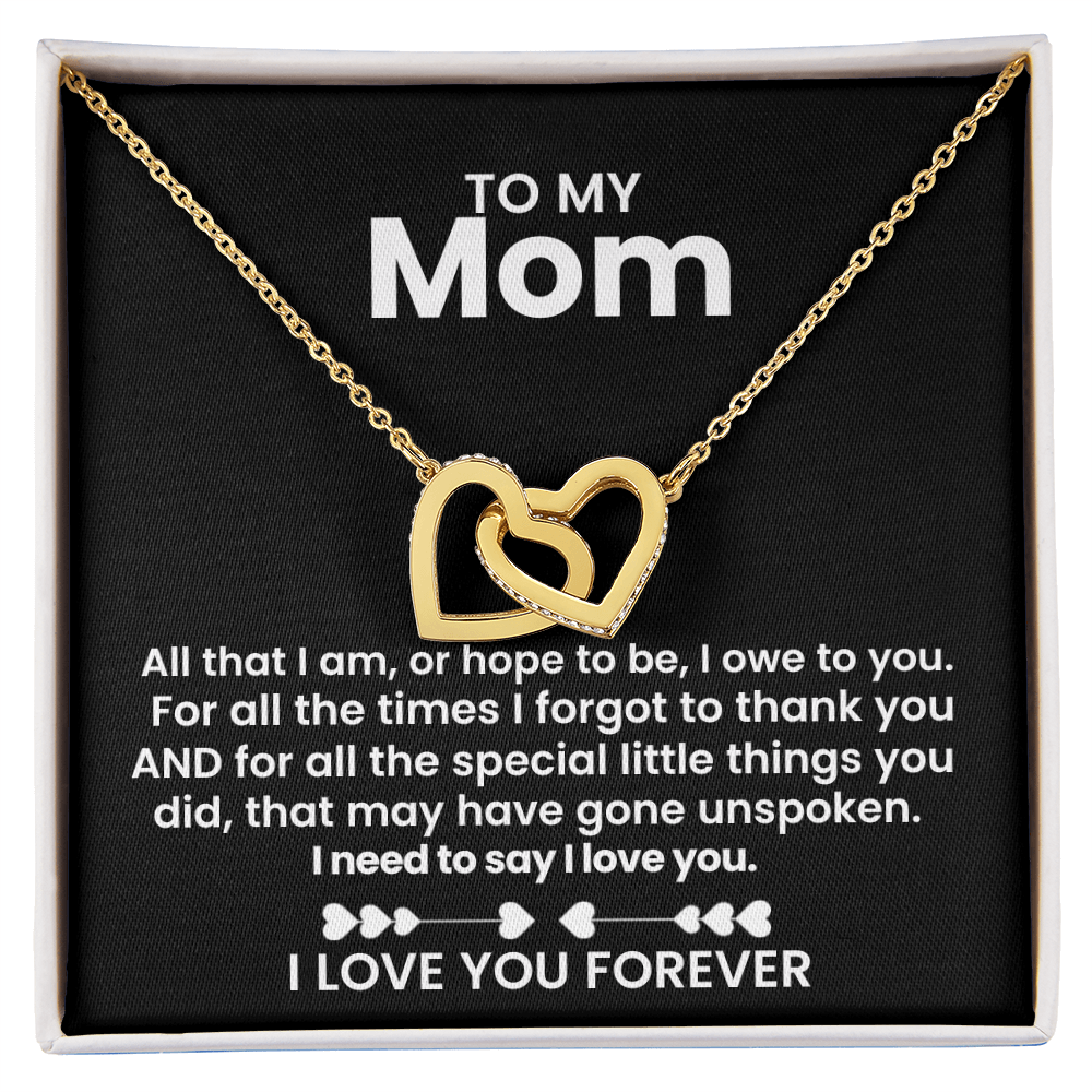 Mom Interlocking Hearts Necklace – “All That I Am”