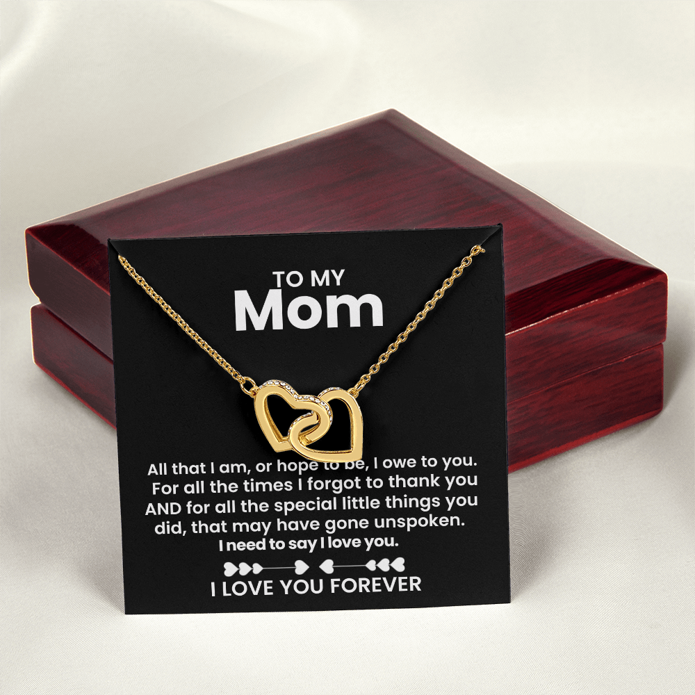 Mom Interlocking Hearts Necklace – “All That I Am”
