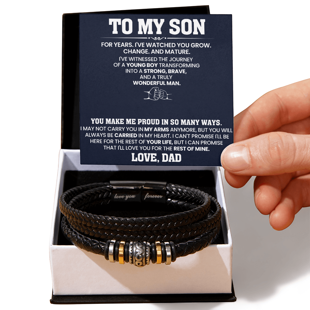 You Make Me Proud In So Many Ways Love You Forever Bracelet To Son From Dad