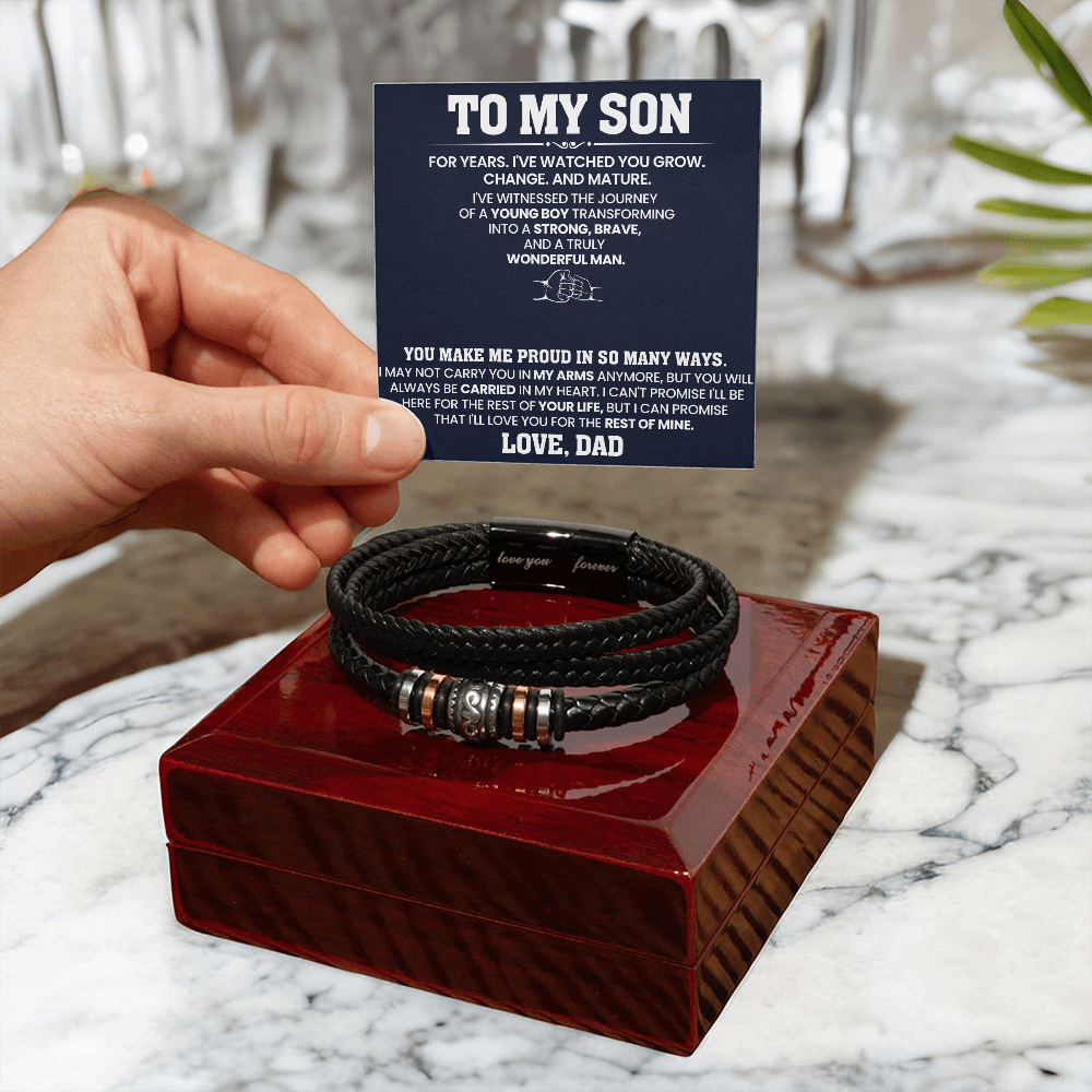 You Make Me Proud In So Many Ways Love You Forever Bracelet To Son From Dad