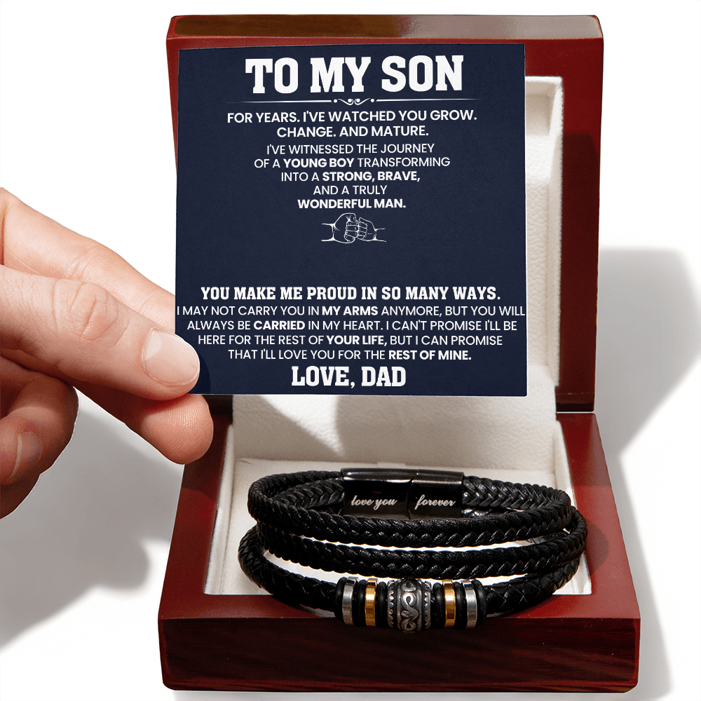 You Make Me Proud In So Many Ways Love You Forever Bracelet To Son From Dad