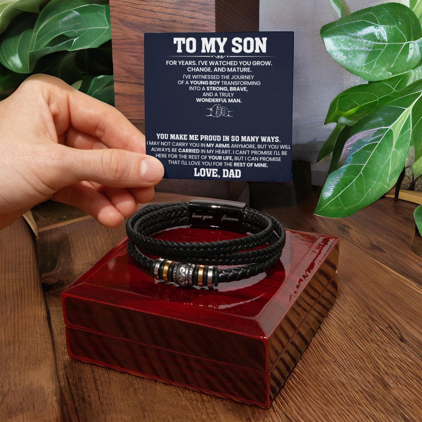 You Make Me Proud In So Many Ways Love You Forever Bracelet To Son From Dad