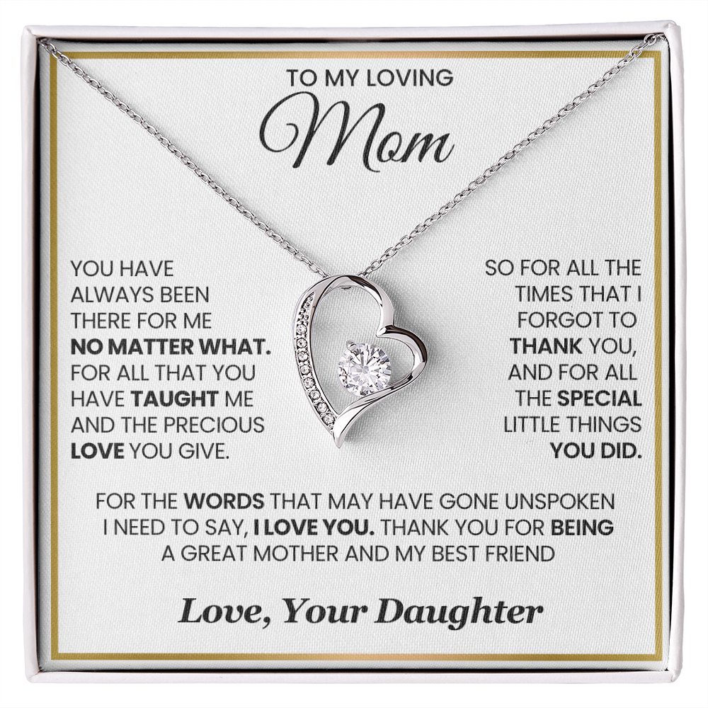 Mom Forever Necklace  For All The Times I Forgot to Say Thank You